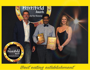 Best Eating Establishment Winner 2017 - Spice Lounge Petersfield Restaurants Petersfield Restaurant Petersfield Authentic Indian Cuisine Hampshire Takeaway