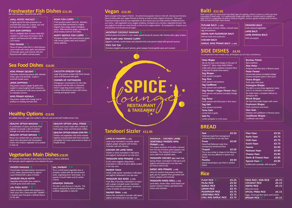 Eat In Menu - Spice Lounge Takeaway Petersfield Authentic Indian Cuisine Petersfield Hampshire Indian Restaurant
