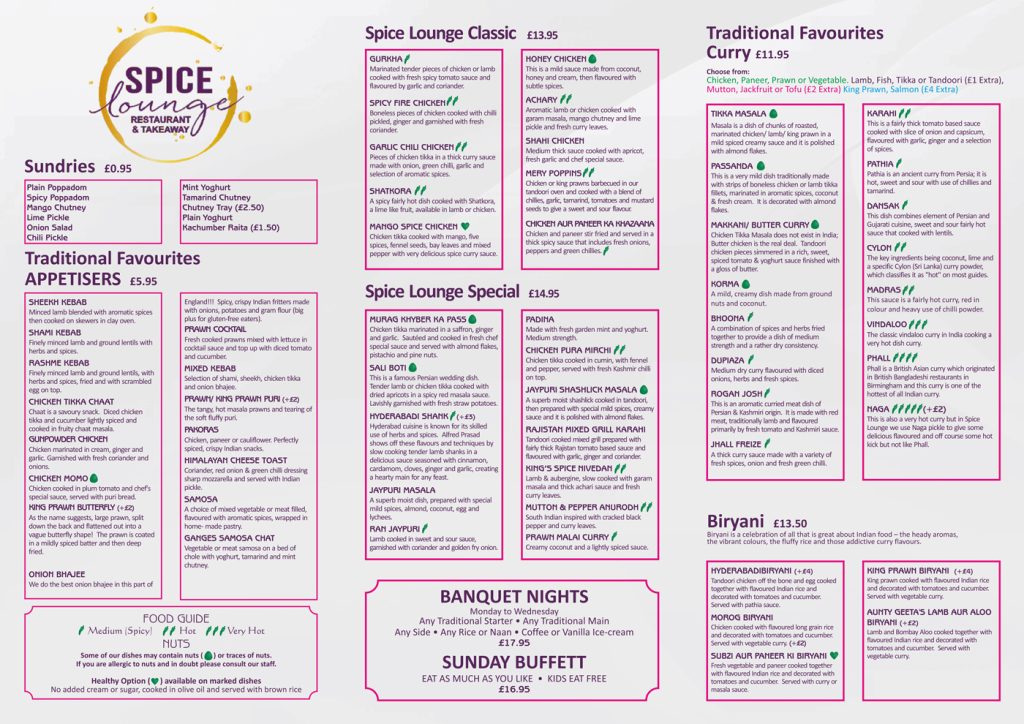 Offers & Set Meals Spice Lounge Petersfield - Indian Cuisine